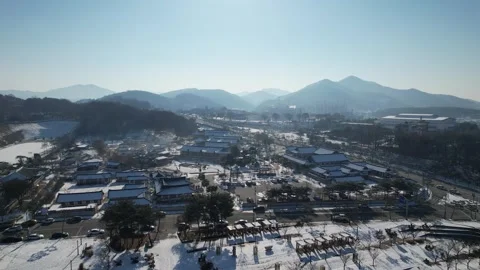 Temples in the winter mountain Video stock 303887221