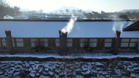 Temples in the winter mountain Video stock 303887231