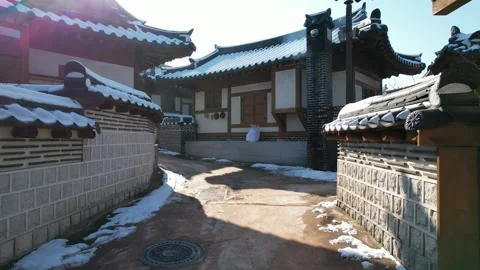 Temples in the winter mountain Video stock 303887244