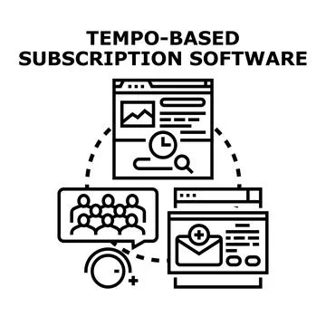 Tempo based subscription software concept vector illustration Stock Illustration