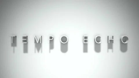 Tempo echo 3D title animation with shadows on a white background Stock Footage 297568180