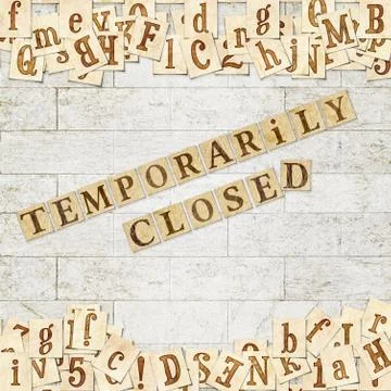Temporarily closed Stock Illustration