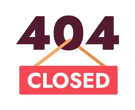 Temporarily closed for maintenance vector empty state illustration Stock Illustration