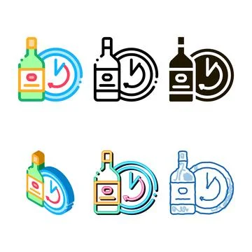 Temporary aging of wine icon minimal vector outline Stock Illustration
