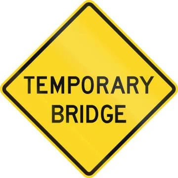 Temporary Bridge in Canada Stock Illustration