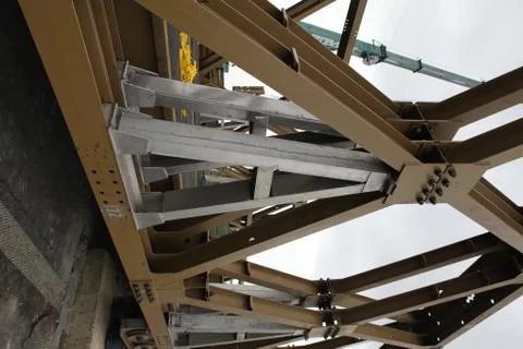 Temporary bridge constraction Stock Photos