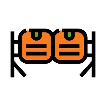 Temporary construction barrier icon creating an obstacle Stock Illustration