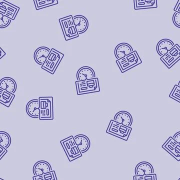 Temporary contract time limit line seamless pattern 스톡 일러스트