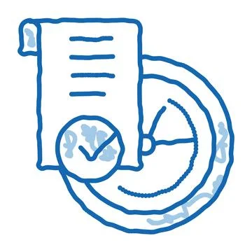 Temporary document doodle icon hand drawn illustration Stock Illustration