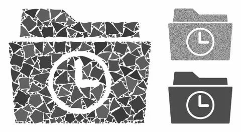 Temporary folder Composition Icon of Ragged Elements Stockillustratie