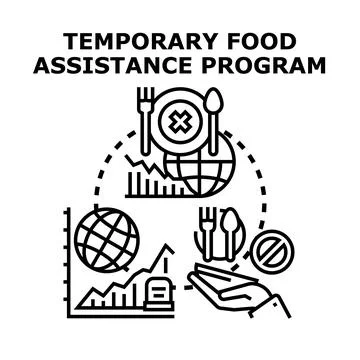 Temporary food assistance program providing global support Illustrazione stock