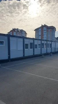 Temporary houses for those who do not have housing 库存照片