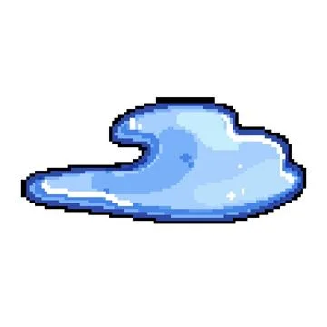 Temporary puddle pixel art vector illustration 스톡 일러스트