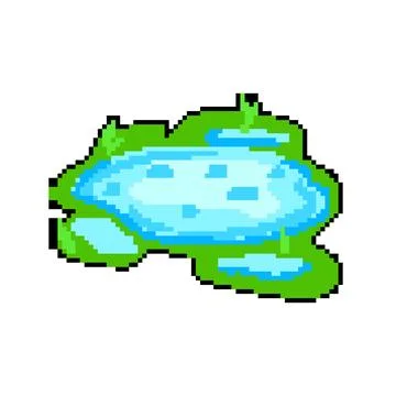 Temporary puddle pixel art vector illustration 스톡 일러스트