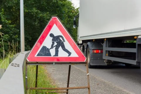 Temporary Roadworks Stock Photos