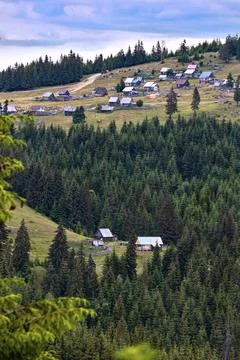 Temporary settlements in Apuseni Mountains Stock Photos