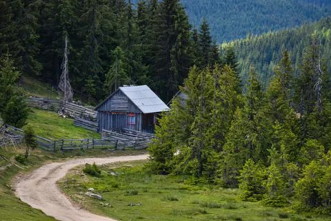 Temporary settlements in Apuseni Mountains Stock Photos