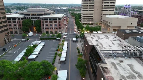 Temporary Tent Structures - Syracuse, NY Stock Footage 336474048