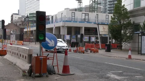 Temporary Traffic Lights Stock Footage 79669939