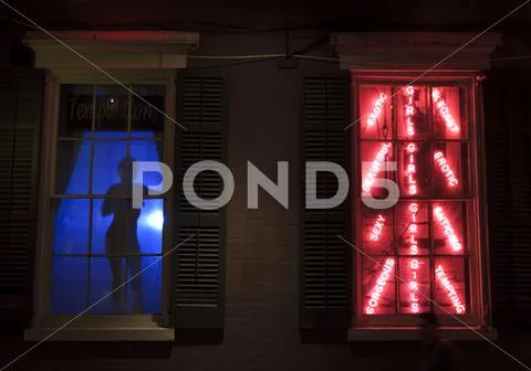 Temptation on Bourbon Street Stock Photos