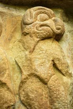 Temptations of the devil to Jesus Christ. Monastery of San Juan de la Pena... Stock Photos