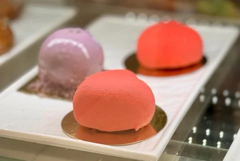 A tempting array of heartshaped desserts presented in vibrant, eyecatching Stock Photos