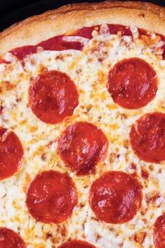 Tempting pepperoni pizza Stock Photos