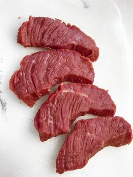 A tempting stack of premium beef cuts Stock Photos