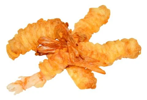 Tempura Battered Prawns Stock Photos