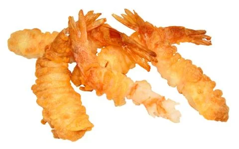 Tempura Battered Prawns Stock Photos