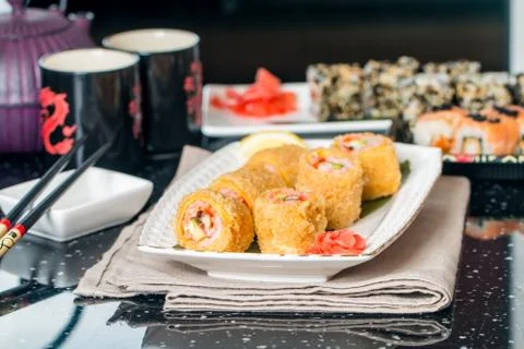 Tempura Maki Sushi Stock Photos
