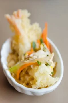 Tempura prawn Foto stock