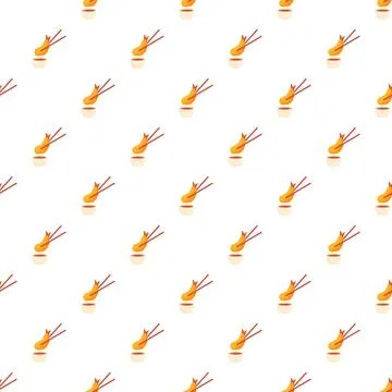 Tempura shrimp with chopsticks pattern background イラスト素材