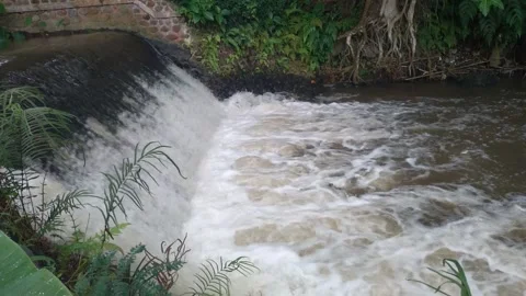 Tempuran river dam Stock Footage 219374569