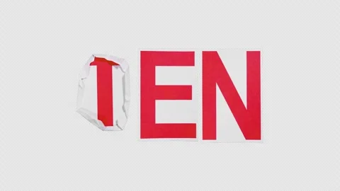 Ten On Alpha 4k 2 Versions Stock Footage 302546474