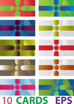 Ten cards Stock Illustration