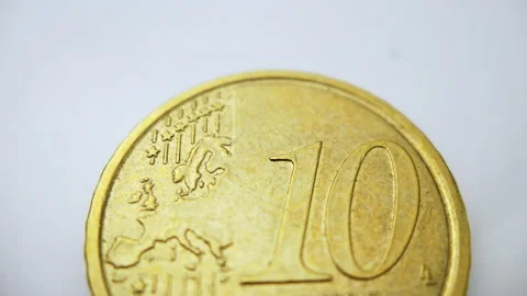 Ten cent overview. Macro shooting Video stock 155936783