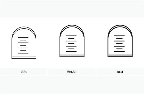 Ten commandments icon. Light, Regular And Bold style design isolated on whi.. Illustrazione stock