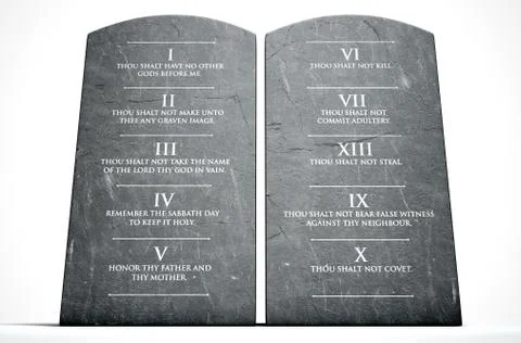 Ten Commandments Stock Illustration