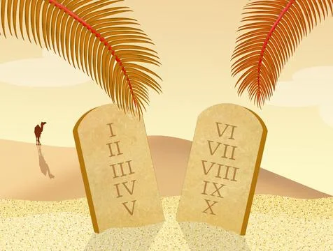 The Ten Commandments Stock Illustration