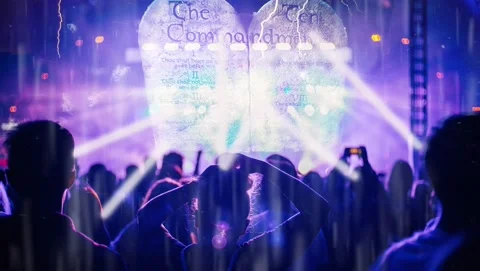 Ten Commandments revealing sin religious background Video stock 202639005