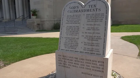 Ten Commandments Saint Cecilia Cathedral 4k Stock Footage 94434112