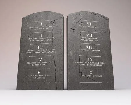Ten Commandments Stone Tablets Stock Illustration
