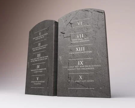 Ten Commandments Stone Tablets Stock Illustration