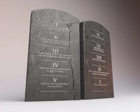 Ten Commandments Stone Tablets Stock Illustration
