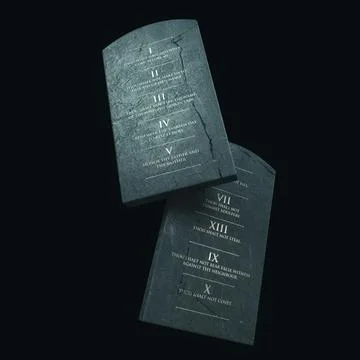 Ten Commandments Stone Tablets Stock Illustration