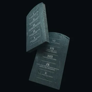 Ten Commandments Stone Tablets Stock Illustration