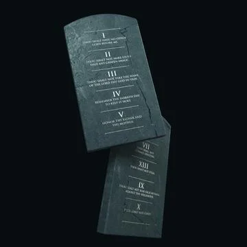 Ten Commandments Stone Tablets Stock Illustration