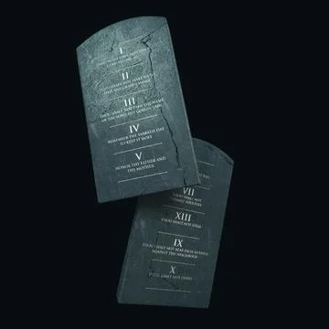 Ten Commandments Stone Tablets Stock Illustration