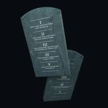 Ten Commandments Stone Tablets Stock Illustration